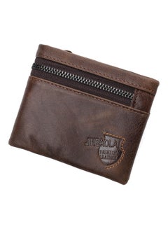 Beauenty Retro Leather Zipper Multifunctional Cowhide Wallet Light Brown  - Image 4