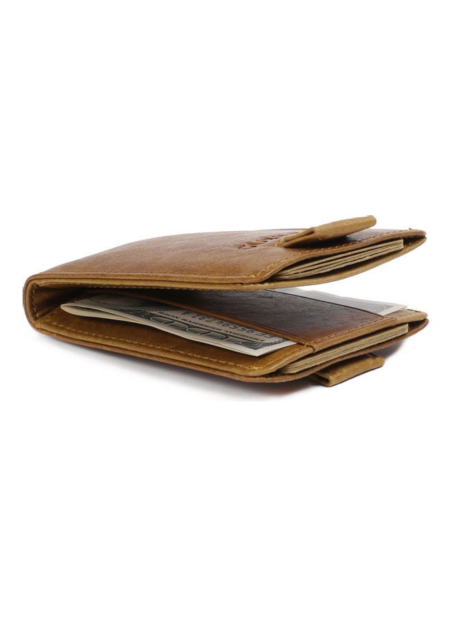 Beauenty - Double Drawstring Leather Antimagnetic Multi Function Wallet Coffee - Image 1