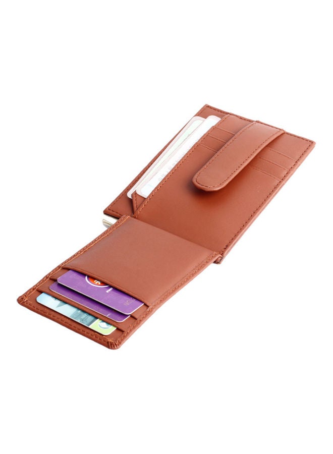 Beauenty - Genuine Leather U.S. Dollar Clip, Foreign Trade Wallet Brown - Image 1