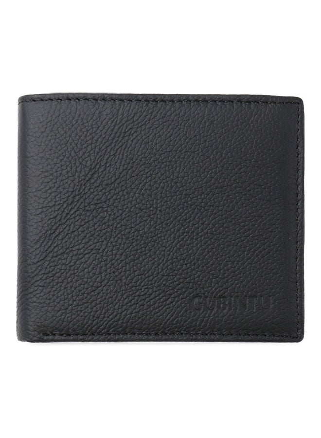Beauenty - Compartment Security Wallet Anti Theft Electromagnetic Shielding Leather Purse Black - Image 1