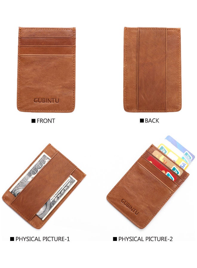 Beauenty - Real Pickup Case Anti Theft Card Cover Brown - Image 1