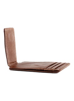 Beauenty Antimagnetic Leather Dollar Clip Magnetic Buckle Wallet Light Coffee  - Image 5