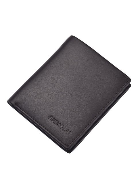 Top Ultra Thin Vertical Leather Wallet Coffee