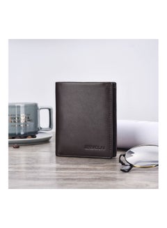 Beauenty Top Ultra Thin Vertical Leather Wallet Coffee  - Image 2