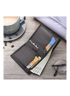 Beauenty Top Ultra Thin Vertical Leather Wallet Coffee  - Image 5