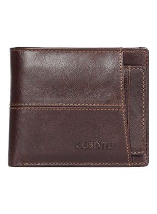 Retro Style Leather Short Vertical Pull Card Top Wallet Brown - v1606838054/N42710059A_1