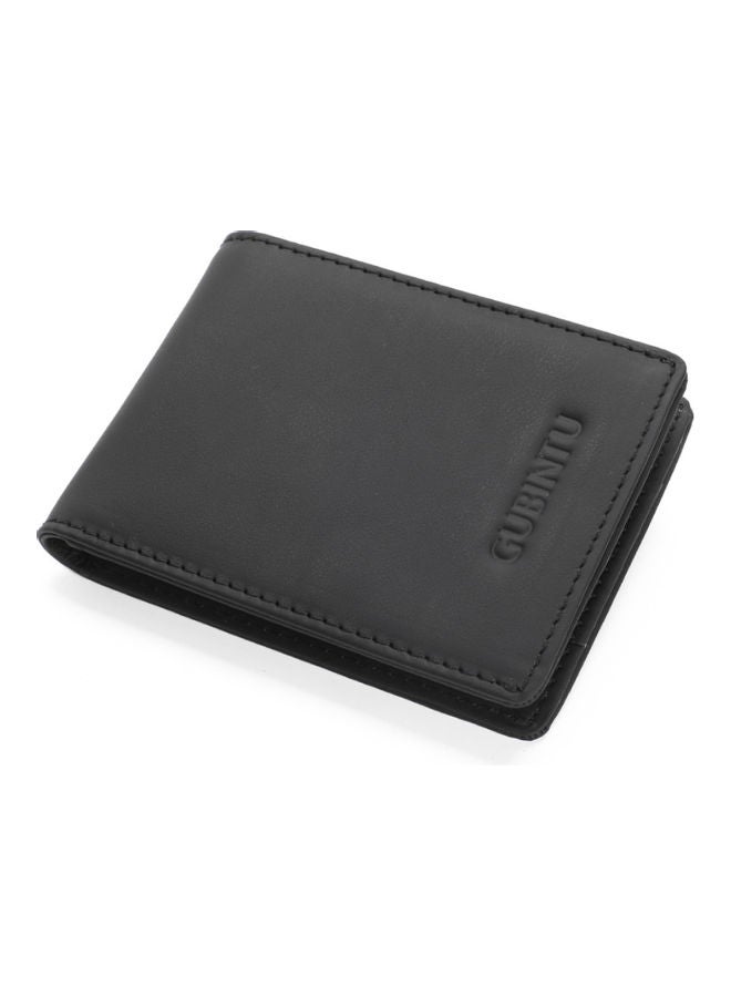Beauenty - Double Drawstring Leather Antimagnetic Rfid Multi Function Wallet Black - Image 1