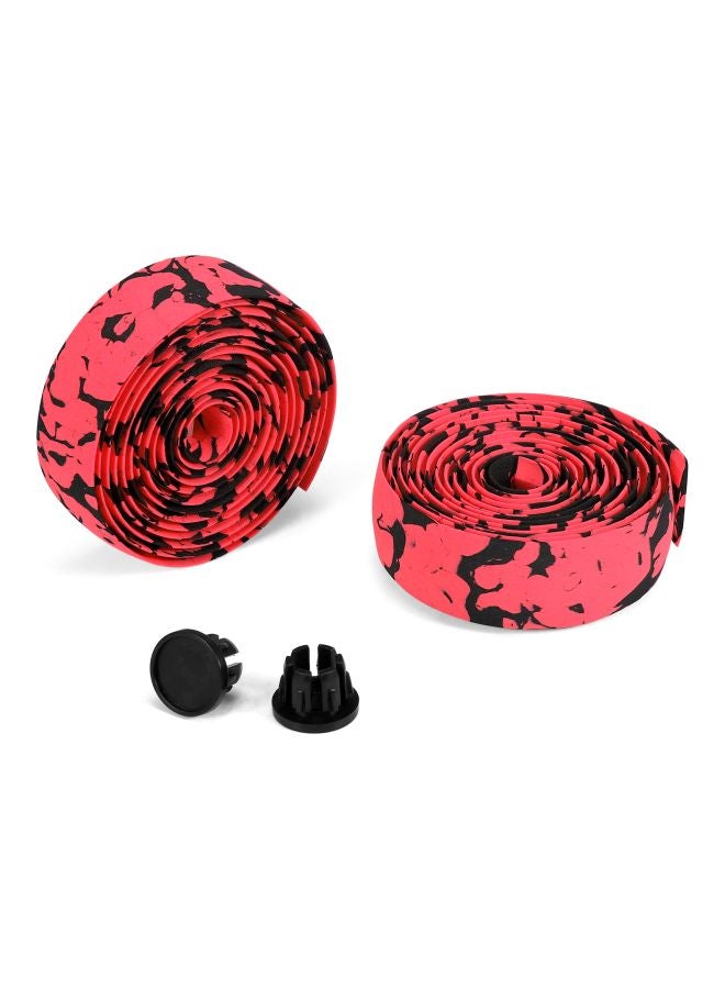 Generic - 4-Piece Printed Handlebar Tapes With Plugs 210x0.28x3cm - Image 1