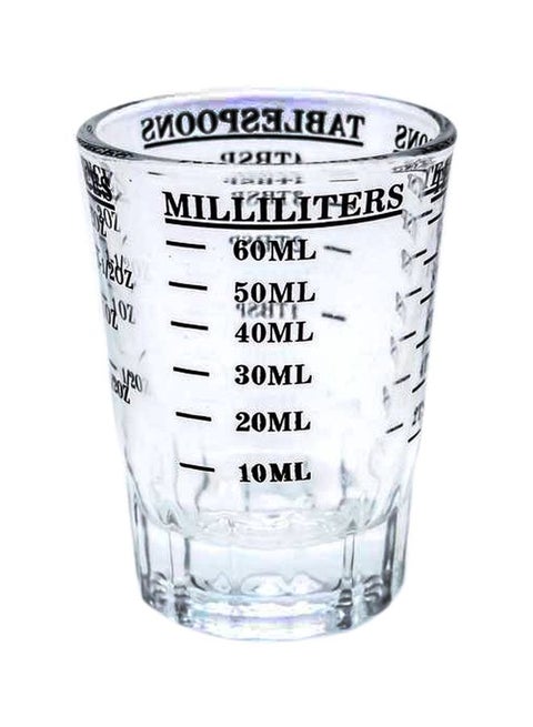 Espresso Measuring Glass Clear/Black 60ml