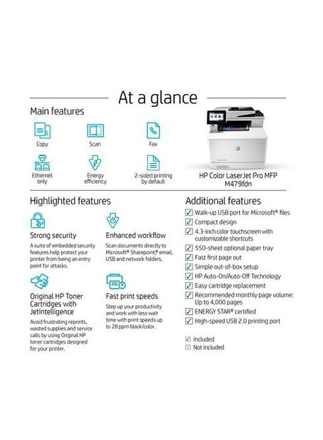 HP LaserJet Pro Printer White/Black  - Image 3