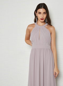 Iri Pleated Top Maxi Dress Lavender Fog