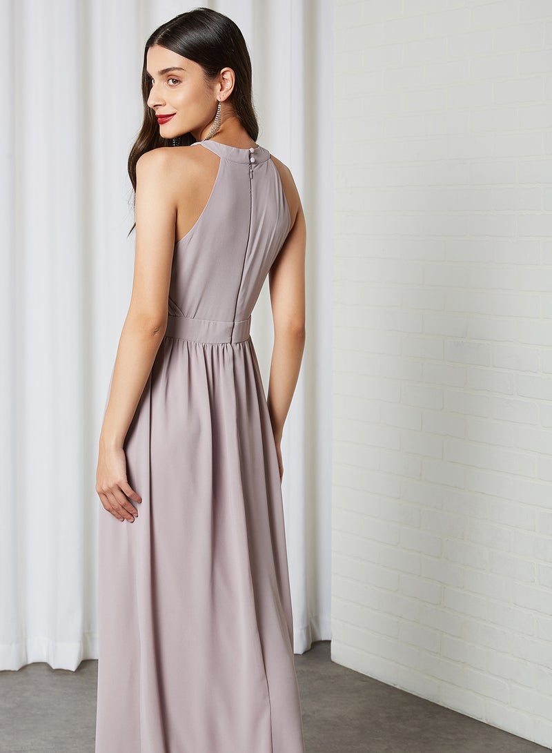 tfnc LONDON - Iri Pleated Top Maxi Dress Lavender Fog - Image 1