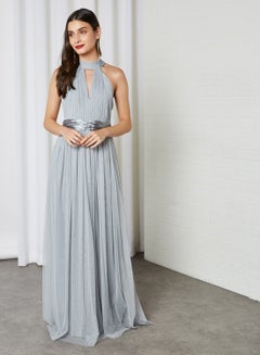 Ula Maxi Dress Grey Blue