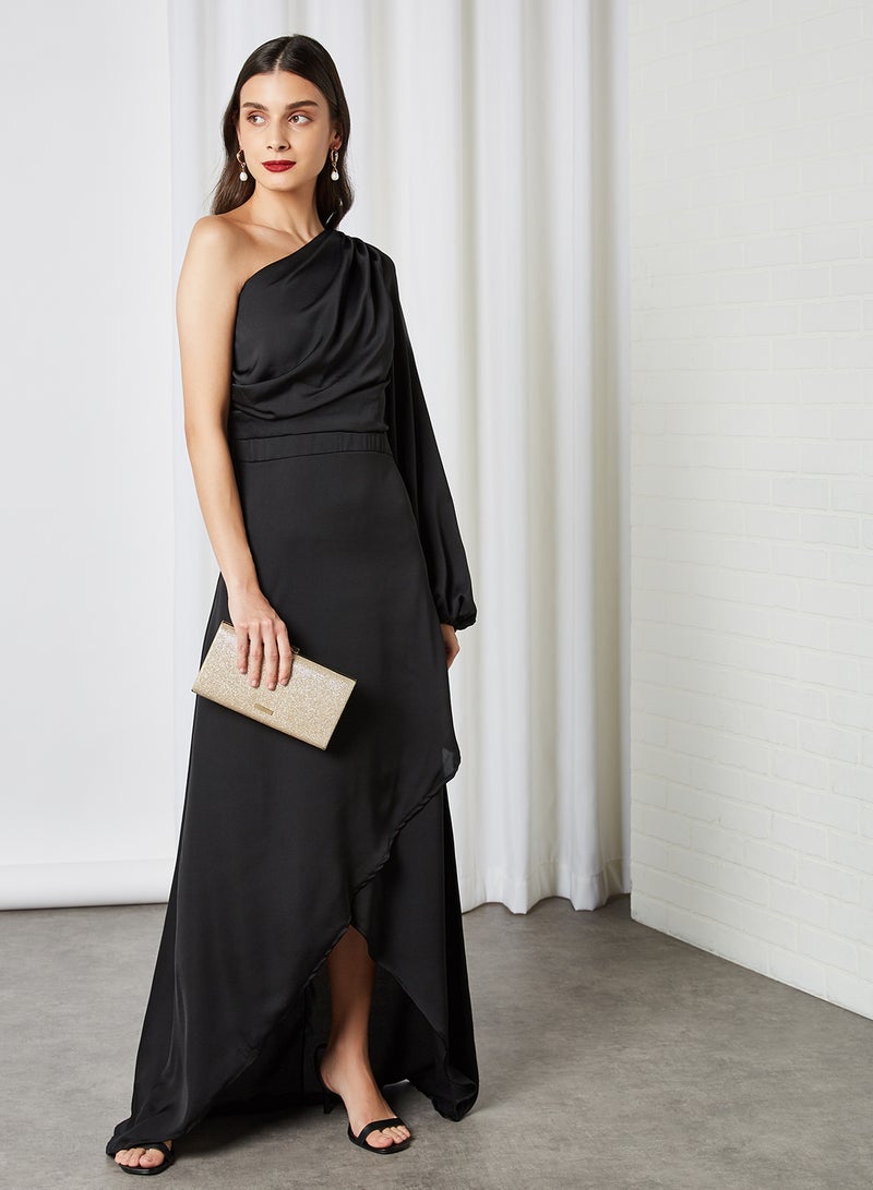 tfnc LONDON - Idina One Shoulder Maxi Dress Black - Image 1