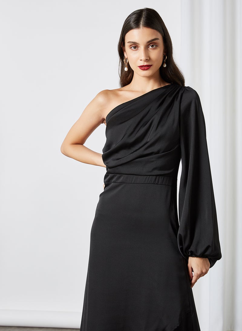 tfnc LONDON - Idina One Shoulder Maxi Dress Black - Image 1