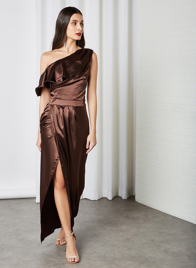 tfnc LONDON - Haviva Maxi Dress Brown - Image 1