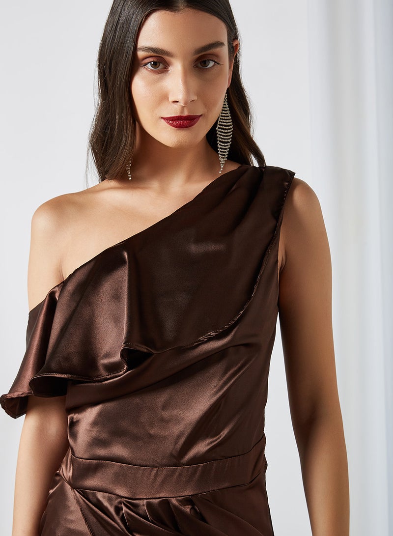 tfnc LONDON - Haviva Maxi Dress Brown - Image 1