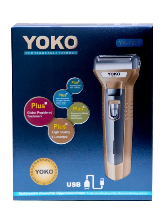 YOKO 3-In-1 Rechargable Trimmer Black/Gold 15cm - Image 3