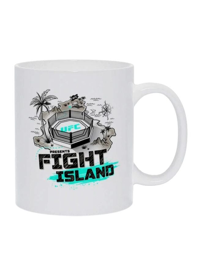 Ufc Fight Island Printed Mug White/Black/Blue
