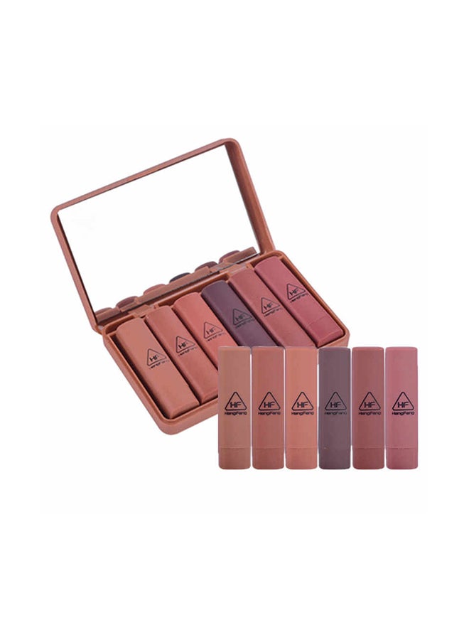Heng Fang - Set 6 Colors Matte Lip Gloss Box Multicolour - Image 1