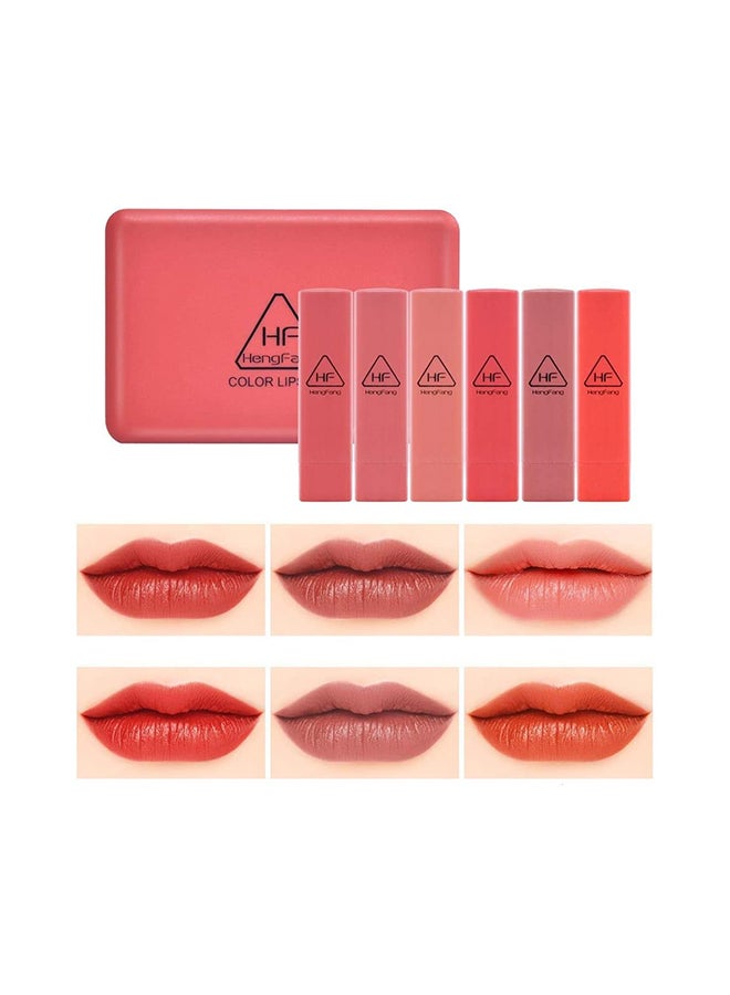 Heng Fang 6-Piece Waterproof Long Lasting Lip Kit Multicolour - Image 1