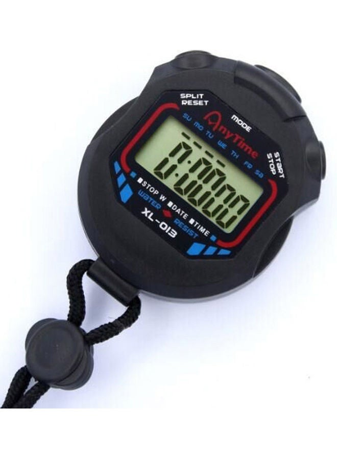 Generic - Digital Handheld LCD Chronograph Sports Stopwatch Timer Stop Watch With String 20 x 10 x 20cm - Image 1