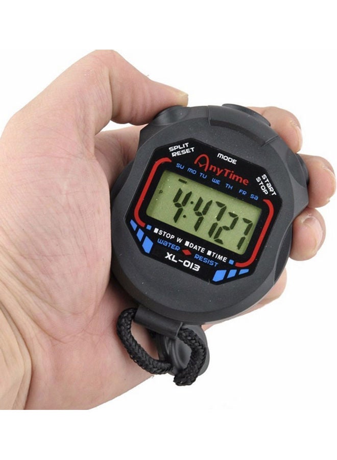 Generic - Digital Handheld LCD Chronograph Sports Stopwatch Timer Stop Watch With String 20 x 10 x 20cm - Image 1