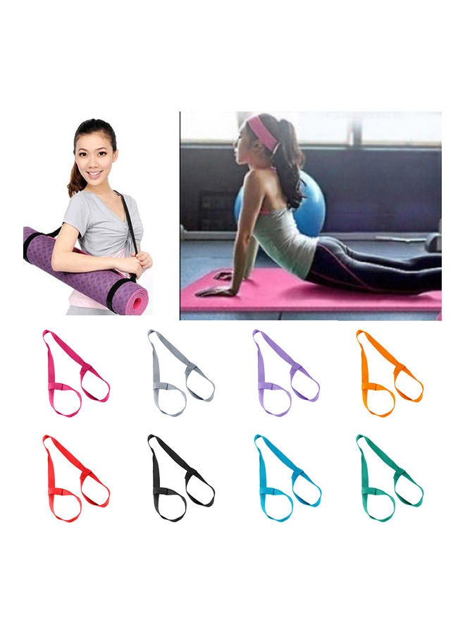 Generic Portable Fitness Yoga Mat Belt Rope Elastic Shoulder Carrier Strap Two-Way Sling 20 x 10 x 20cm  - Image 2