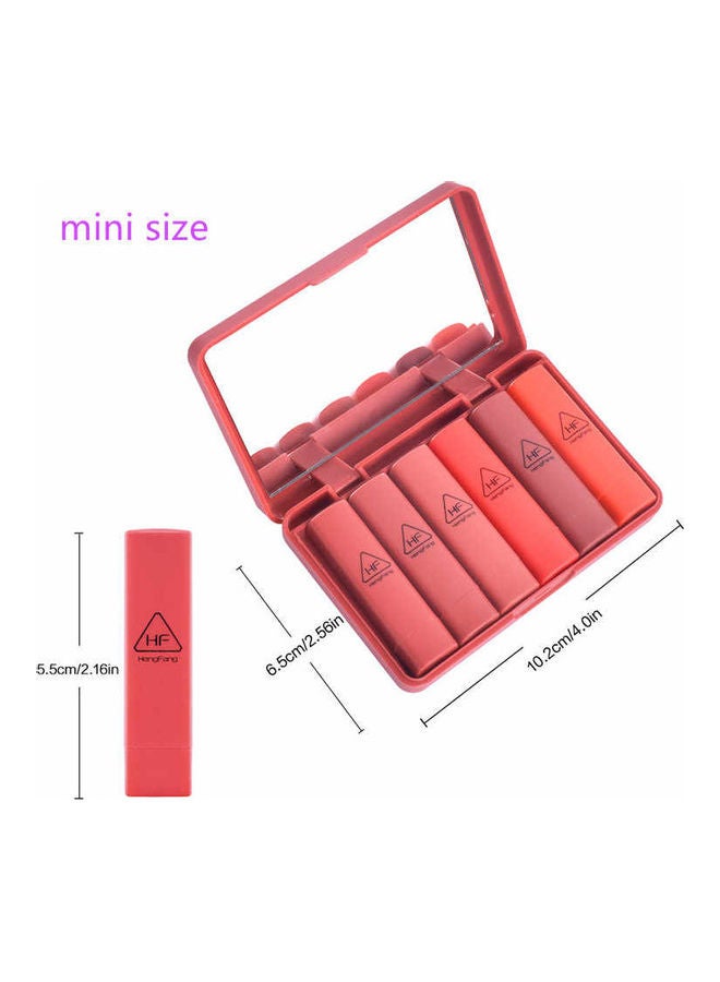 Heng Fang 6-Piece Waterproof Long Lasting Lip Kit Multicolour - Image 3