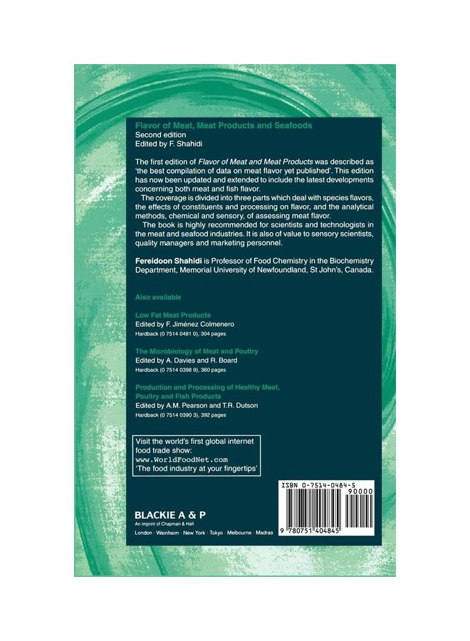 Flavor Of Meat Meat Products And Seafood Paperback English by Fereidoon Shahidi  - Image 2