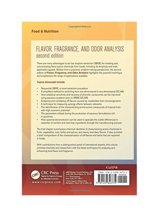 Flavor Fragrance And Odor Analysis Hardcover English by Ray Marsili - 2002  - Image 2