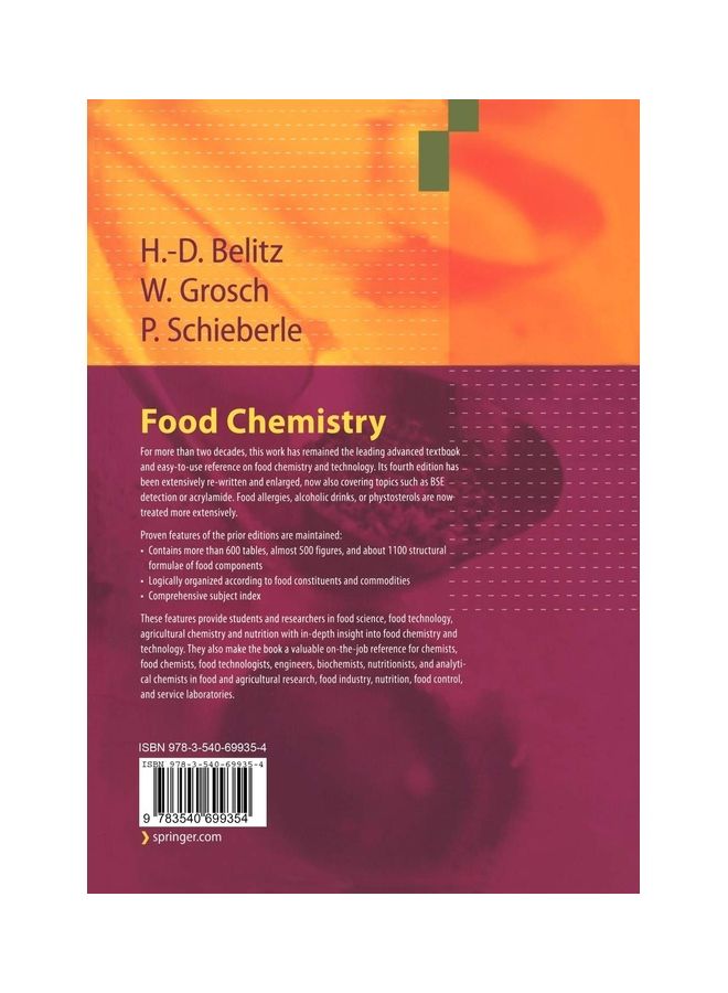 Food Chemistry Paperback English by H.-D. Belitz - 38534  - Image 2