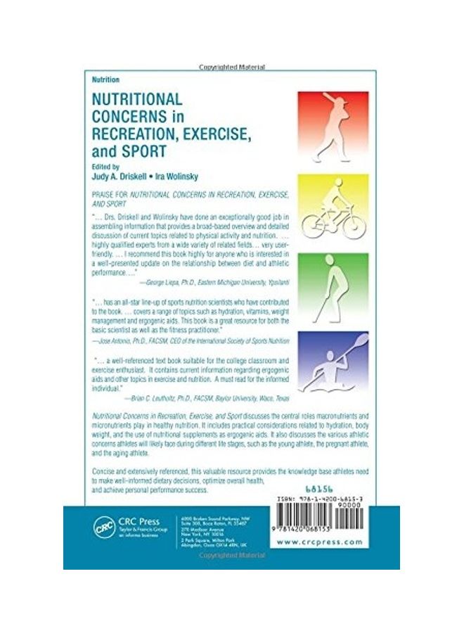 Nutritional Concerns In Recreation, Exercise, And Sport Paperback English by Judy A. Driskell - 2009 - v1606902481/N42713650A_2