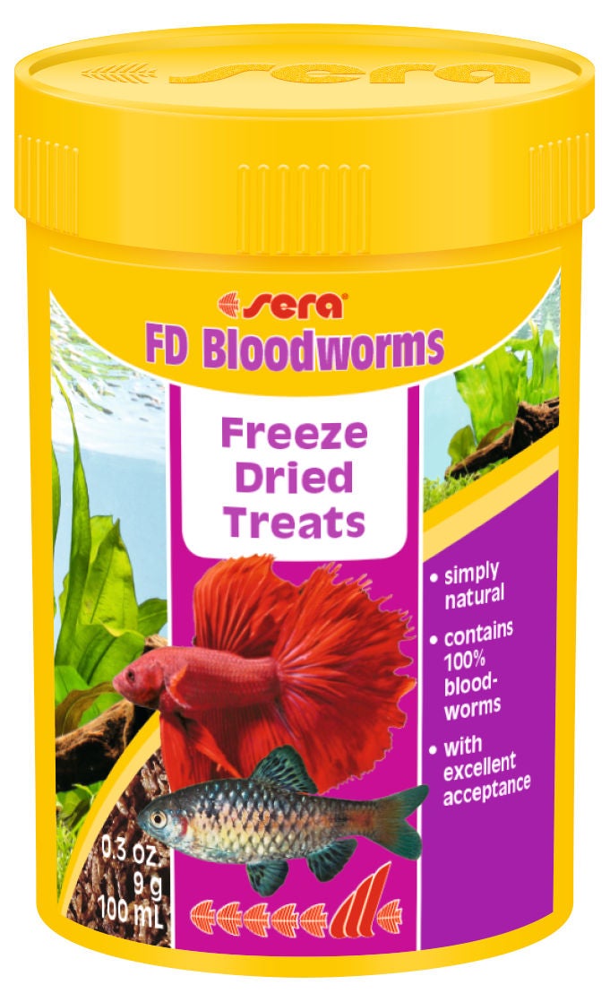 Sera FD Bloodworms Freeze Dried Treats brown 9grams  - Image 3