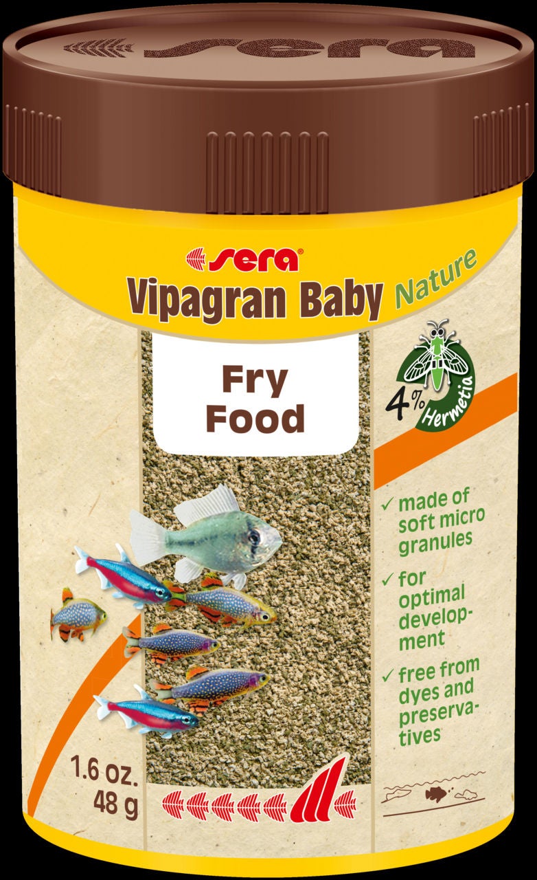 Sera Vipagran Baby Nature Micro Soft Granules for fry multicolour 48grams - Image 3