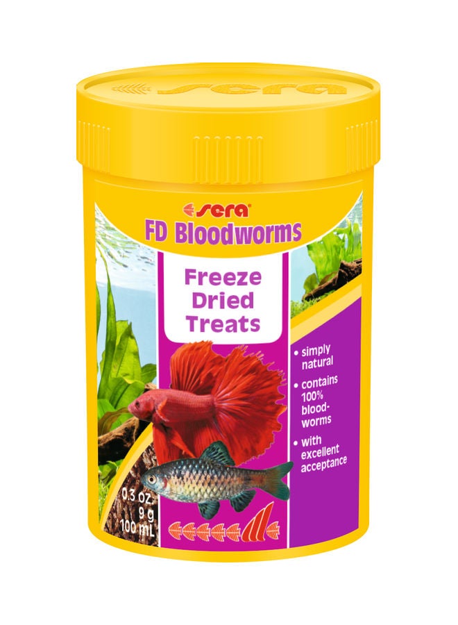Sera FD Bloodworms Freeze Dried Treats brown 9grams  - Image 1