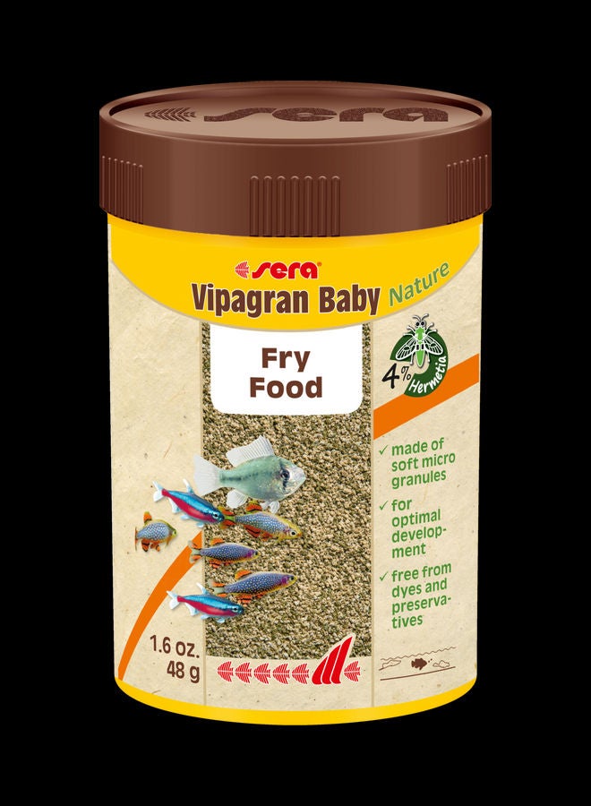 Sera Vipagran Baby Nature Micro Soft Granules for fry multicolour 48grams - Image 1