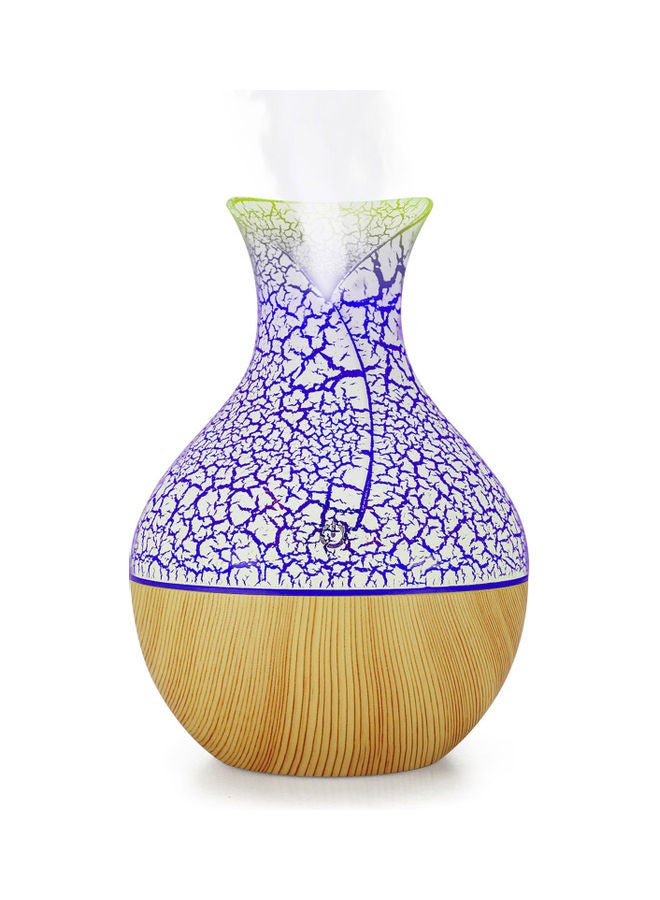 USB Humidifier With Colorful LED Light Crack Light Wood Grain Bottom brown 16*11*11cm - Image 4