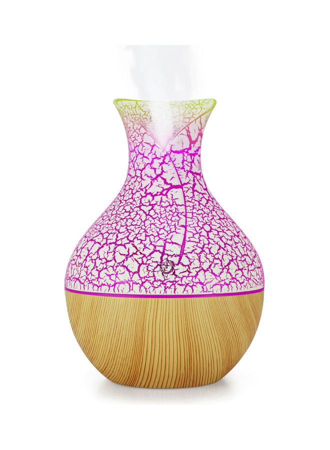 USB Humidifier With Colorful LED Light Crack Light Wood Grain Bottom brown 16*11*11cm - Image 5