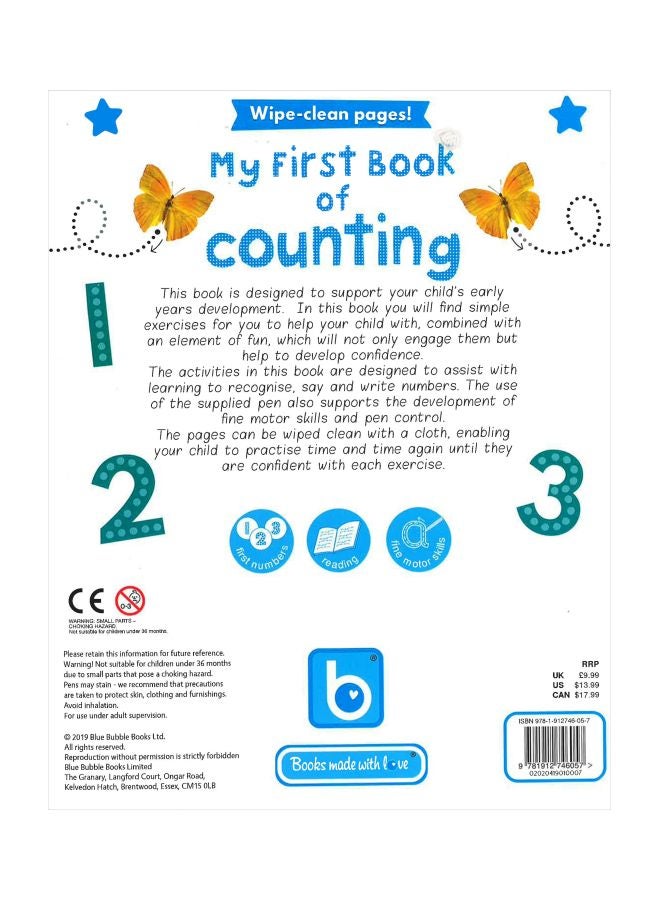 Wipe Clean Casebound Board: Counting Board Book English by Blue Bubble  - Image 2