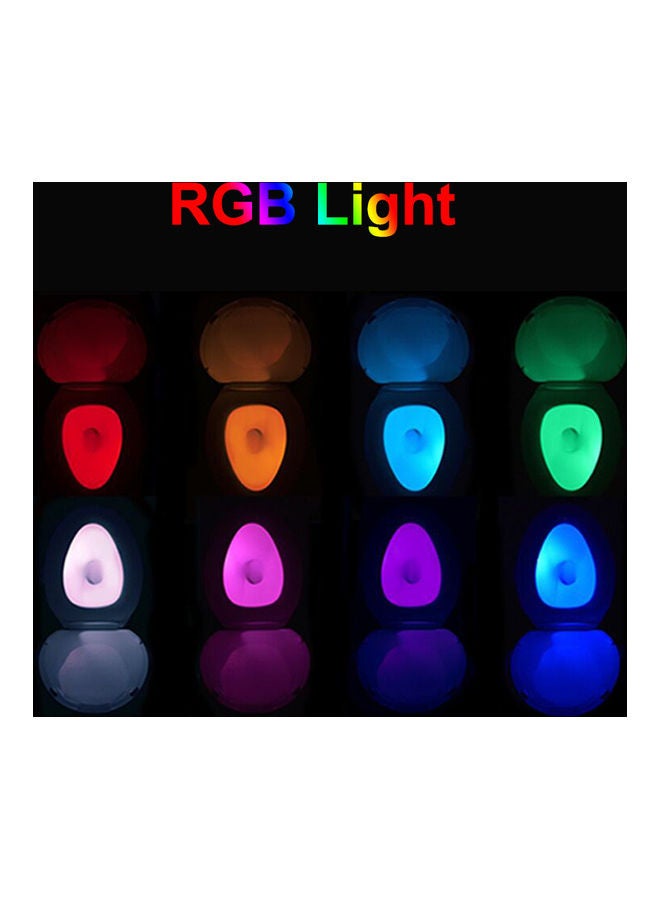 مصباح مزود بعدد 8 لمبات LED ومستشعر للمرحاض من دون بطارية أسود 9.6*5*7سم  - Image 5