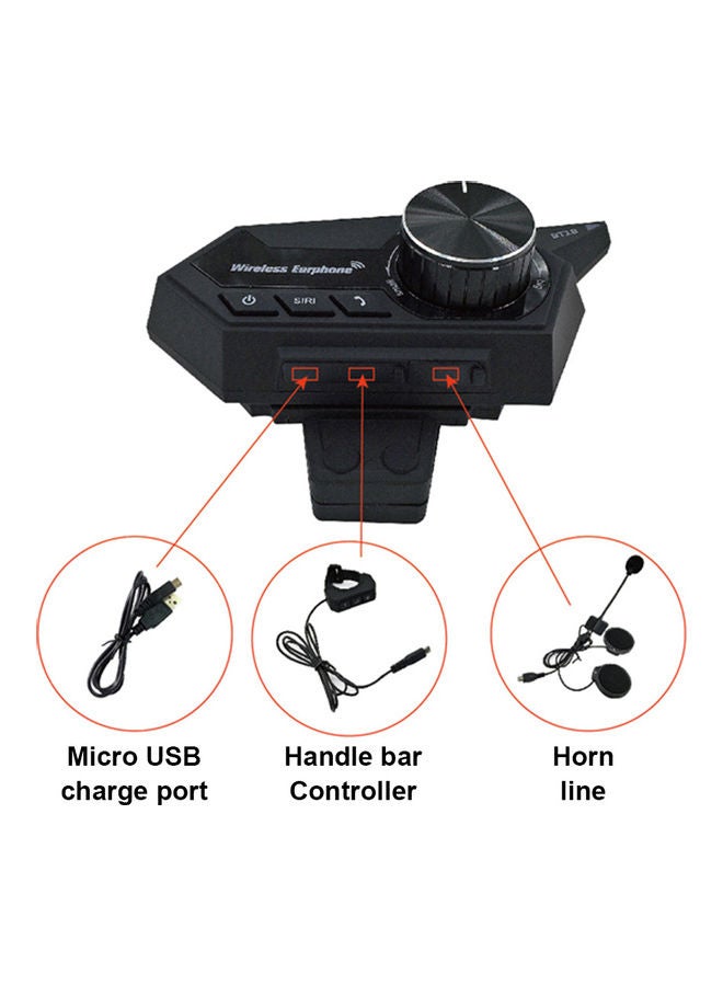 Generic - Motorcycle Helmet Headset Motorbike Wireless Bluetooth 5.0 Headphones with Microphone Supports Automatic Answering Gold - Image 1