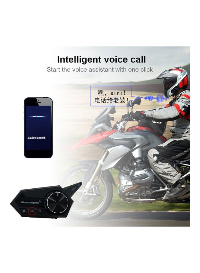 Generic - Motorcycle Helmet Headset Motorbike Wireless Bluetooth 5.0 Headphones with Microphone Supports Automatic Answering Gold - Image 1
