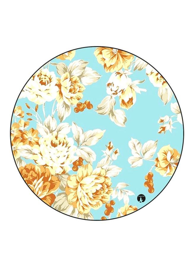 BP Printed Round Mouse Pad Blue/White/Beige