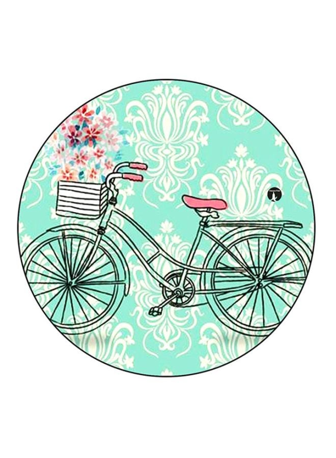 لوح ماوس بطبعة دراجة هوائية أزرق/أبيض/وردي