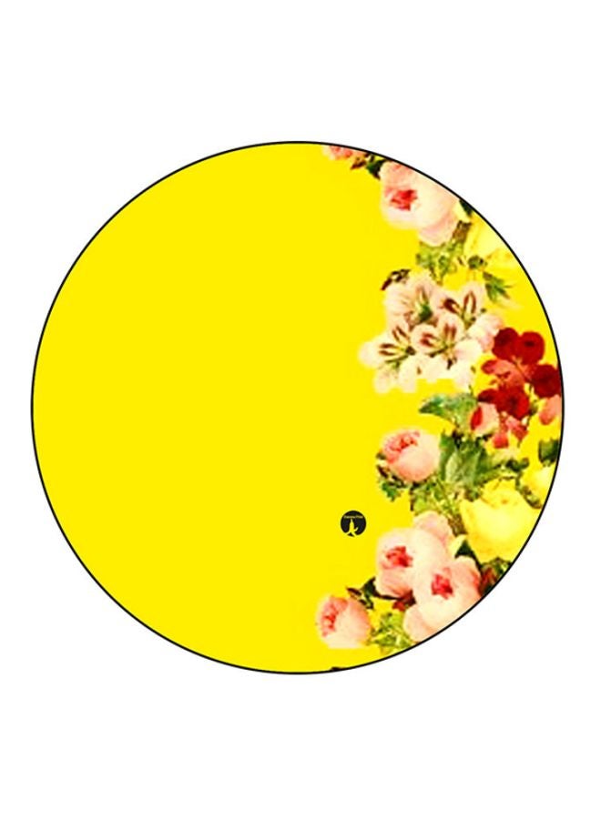 Printed Mouse Pad Yellow/Red/Beige