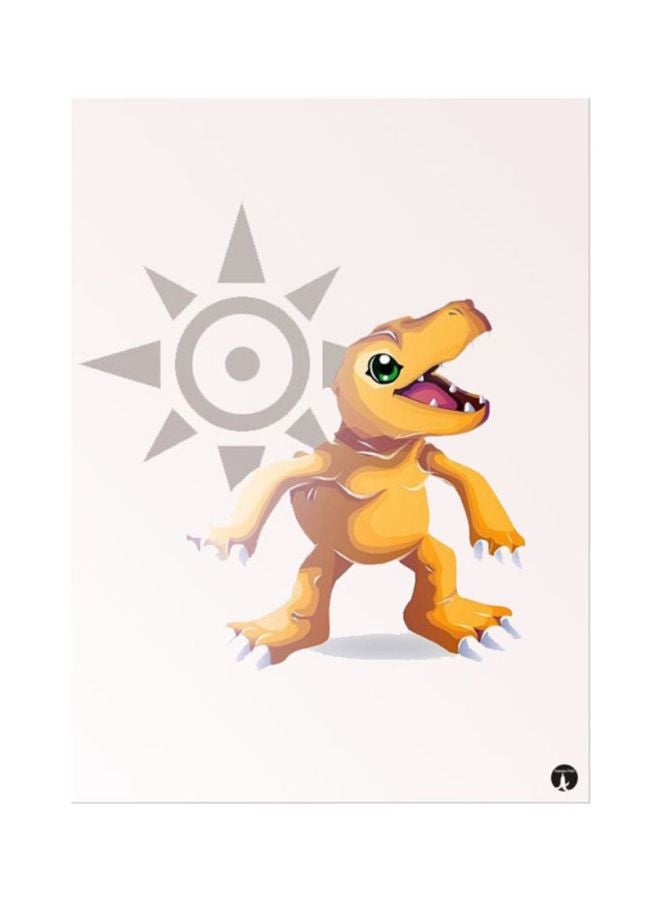 بي بي وسادة ماوس بطبعة من مسلسل الرسوم المتحركة ديجمون وردي\أصفر\رمادي