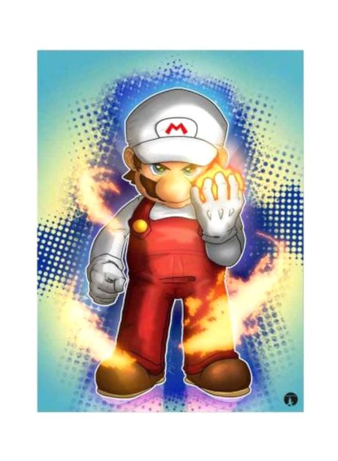 BP Super Mario Printed Mousepad Blue/Red/White