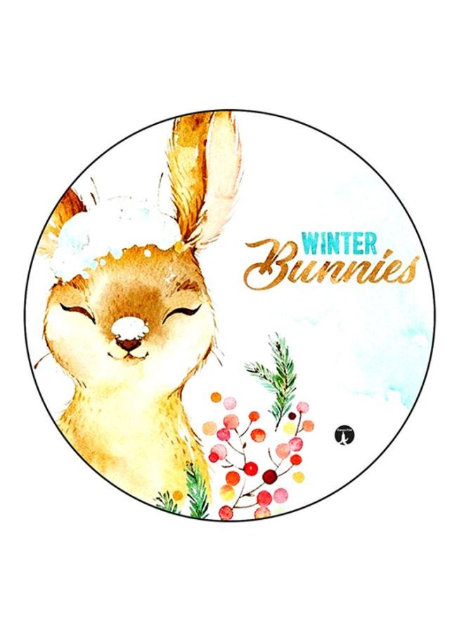 BP Rabbit Printed Mouse Pad Brown/White/Blue