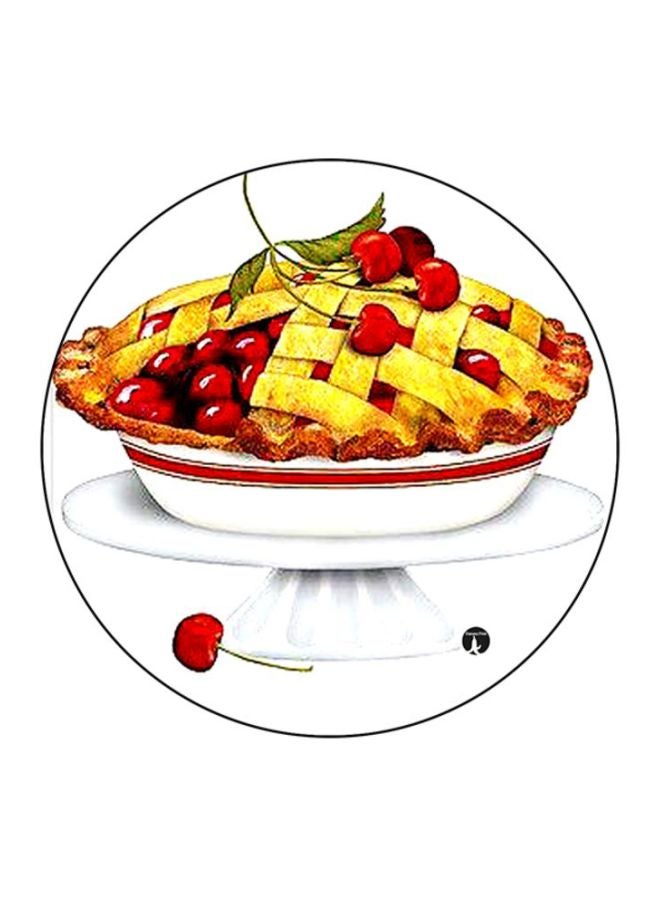 BP A Pie Printed Mouse Pad White/Red/Yellow